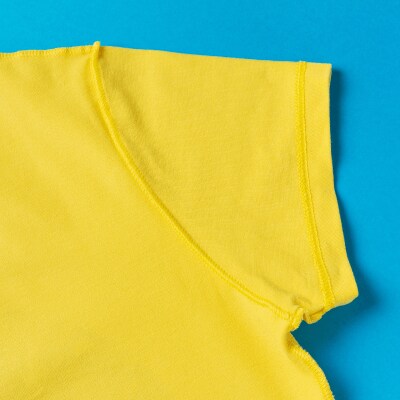 The sleeve of a short-sleeved shirt