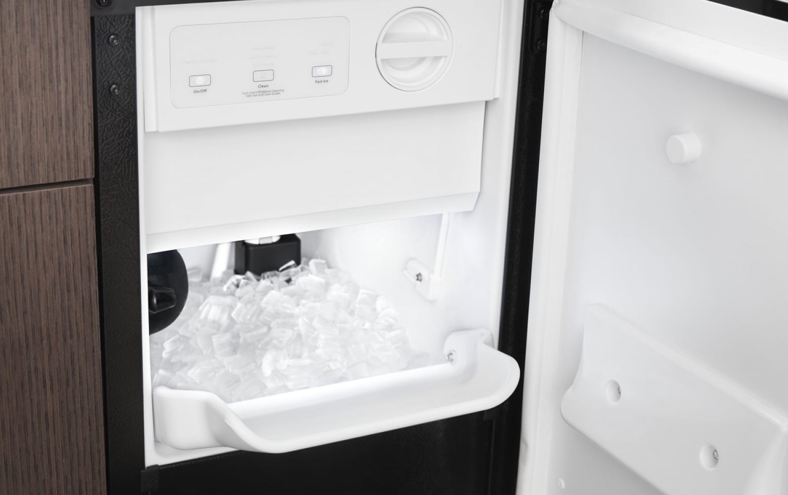 Open undercounter ice maker