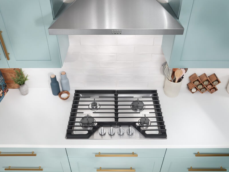 Whirlpool® Gas Cooktop in a modern kitchen Whirlpool® Gas Cooktop in a modern kitchen