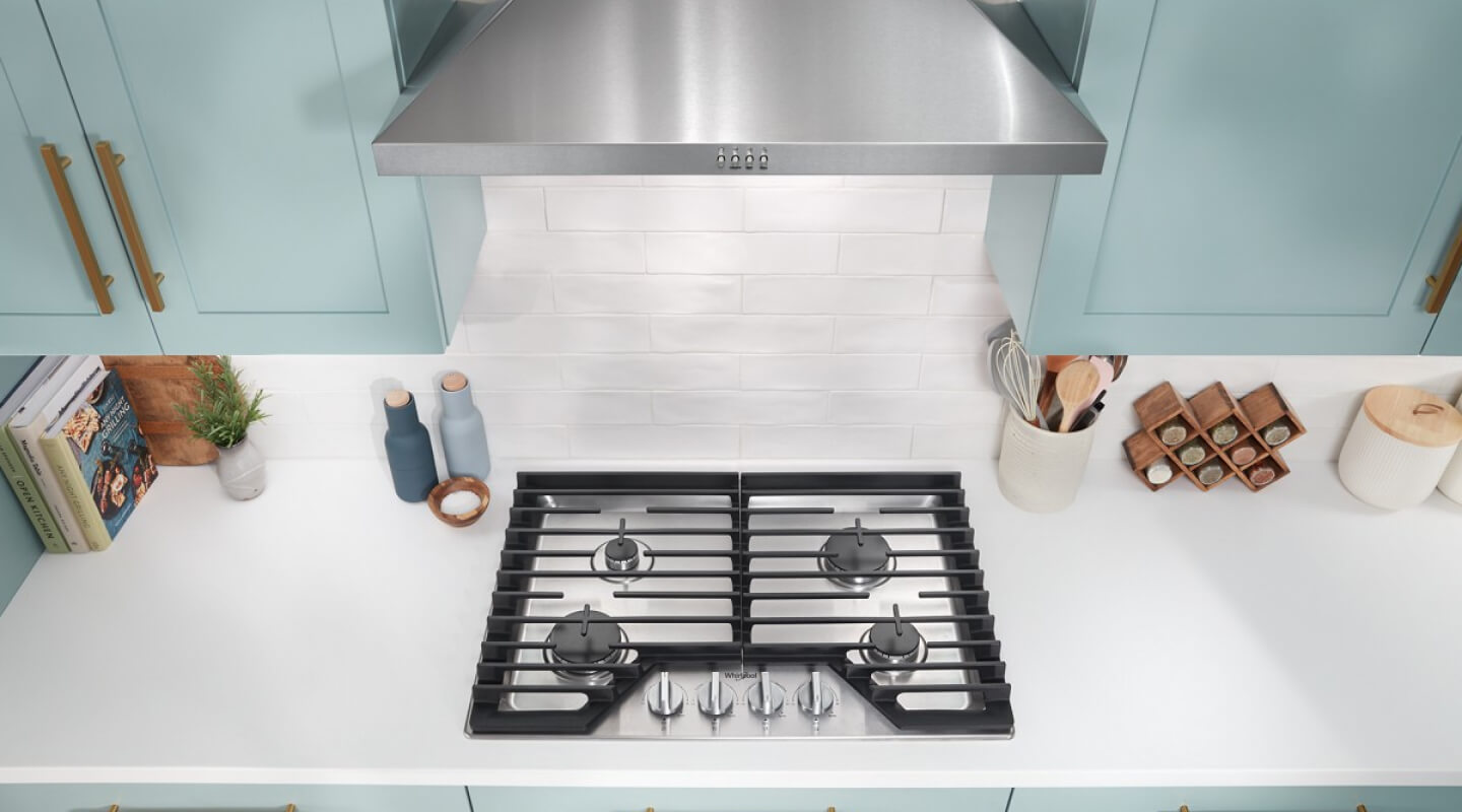 Whirlpool® Gas Cooktop in a modern kitchen Whirlpool® Gas Cooktop in a modern kitchen