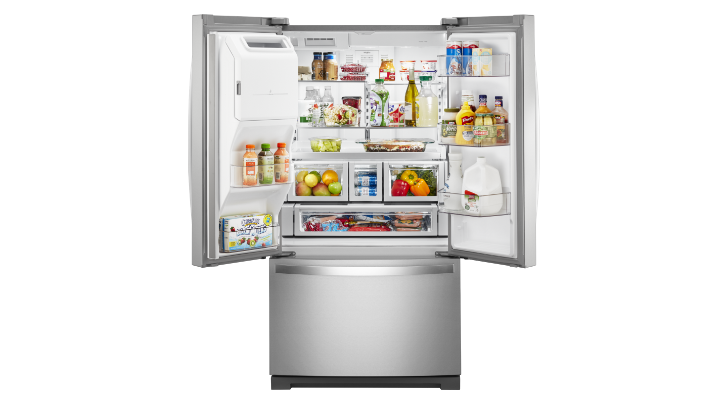 French door refrigerator with both sides open French door refrigerator with both sides open