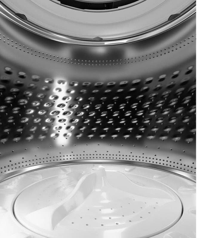 The interior of an impeller washer