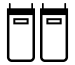 Double laundry bag icon