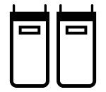 Double laundry bag icon