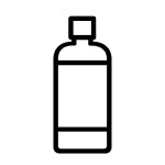 Bottle with label icon