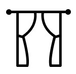 Double curtains icon