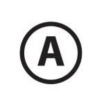 “A” symbol: any solvent icon