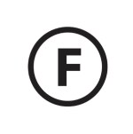 “F” symbol: any solvent except Trichloroethylene icon