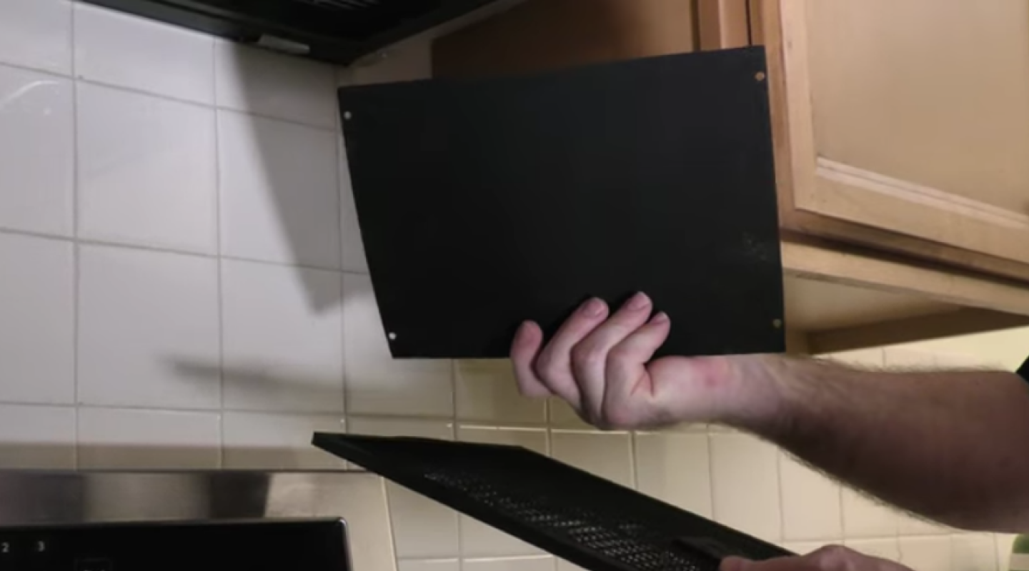A microwave charcoal filter