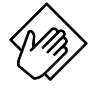 A hand holding a wipe