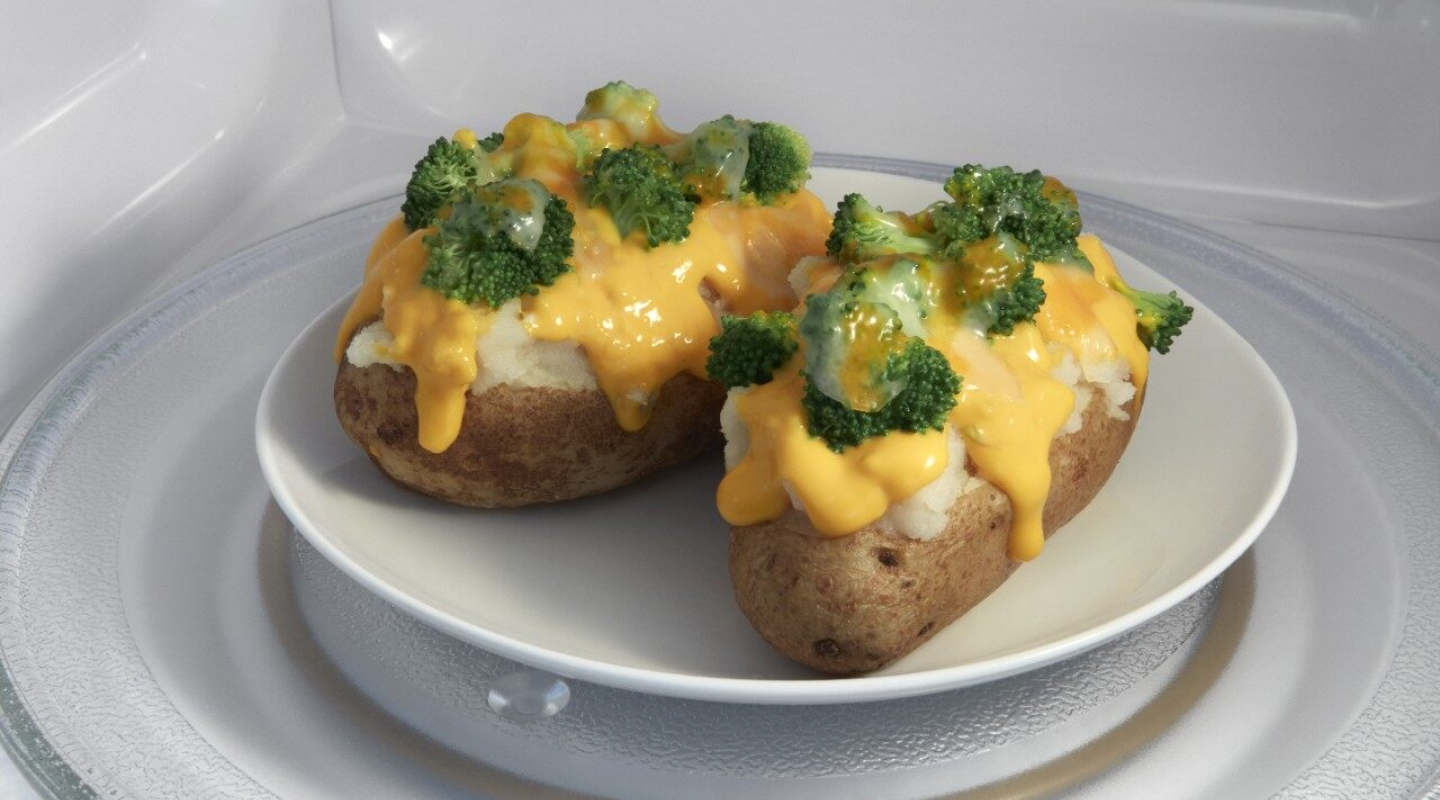 Baked potatoes with cheese Baked potatoes with cheese