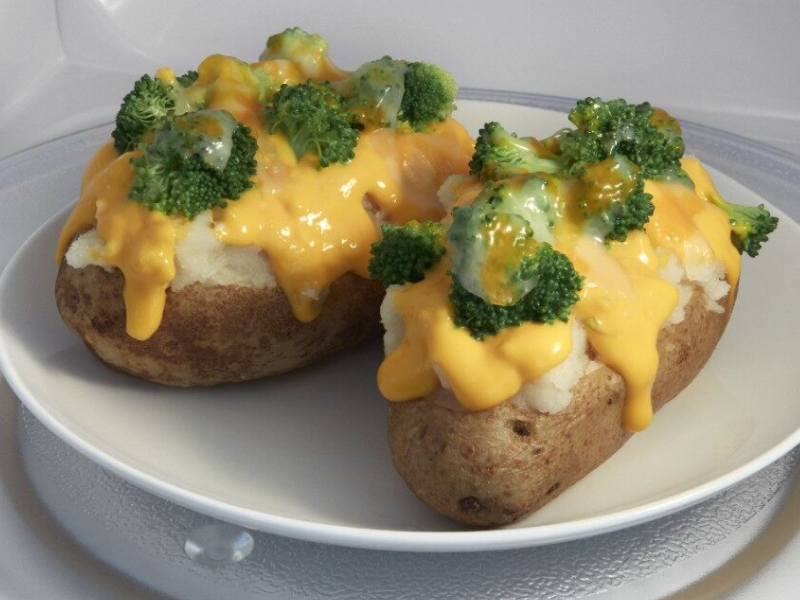 Baked potatoes with cheese Baked potatoes with cheese