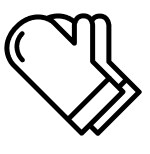 Oven mitts icons