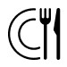 Plate, fork, knife icon