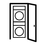Stackable washer and dryer icon