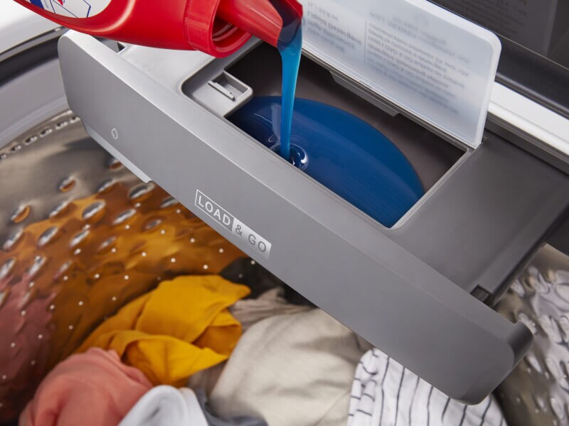 Up close image of the Whirlpool® Load & Go™ Dispenser Up close image of the Whirlpool® Load & Go™ Dispenser