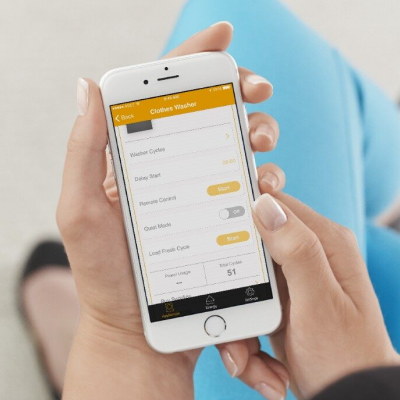 Person scheduling a Wash Cycle