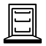 Open dishwasher icon