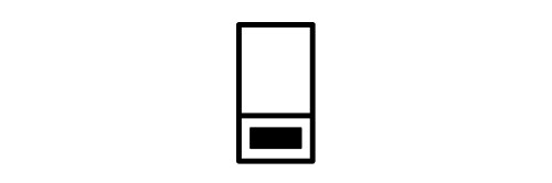 Bottom freezer refrigerator icon Bottom freezer refrigerator icon