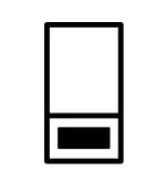 Bottom freezer refrigerator icon Bottom freezer refrigerator icon