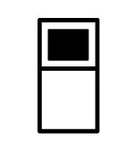 Top freezer refrigerator icon Top freezer refrigerator icon