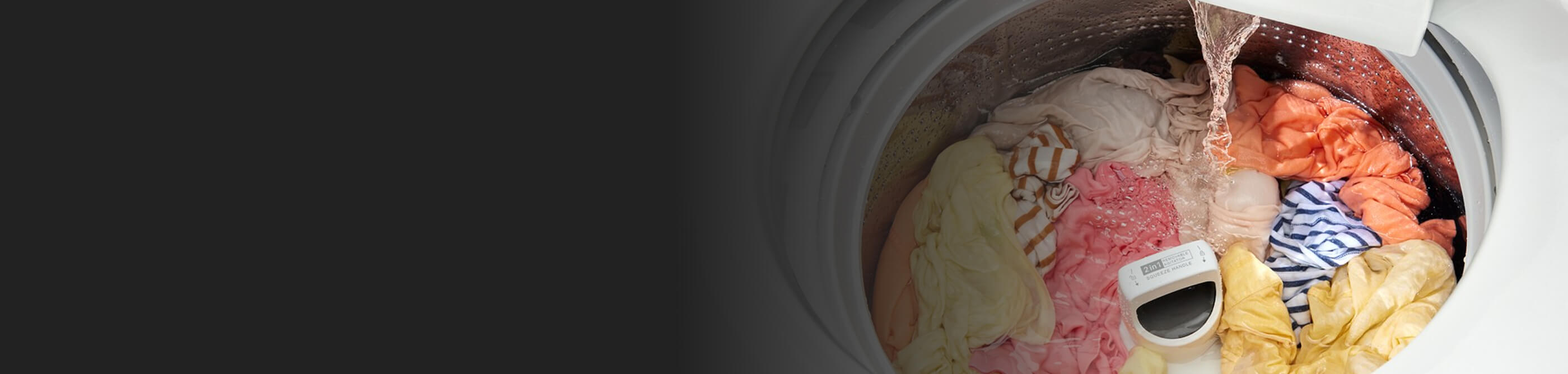 Water running into a washing machine