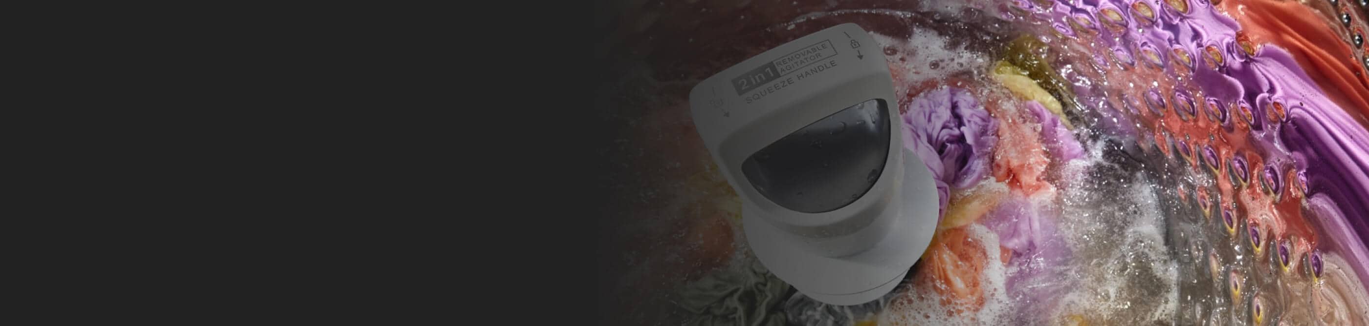 Close up of the interior of a Whirlpool® Washer washing clothes