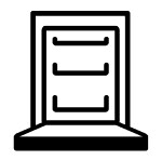 Large capacity dishwasher icon