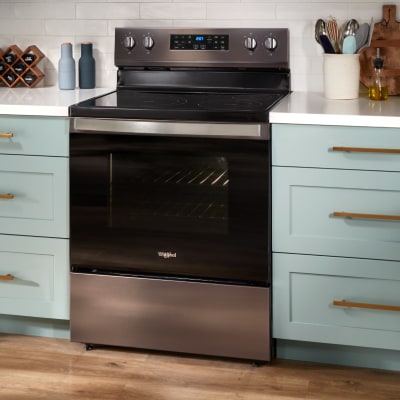 Whirlpool® black electric range