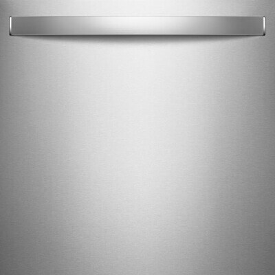 Undercounter refrigerator with fingerprint-resistant stainless finish
