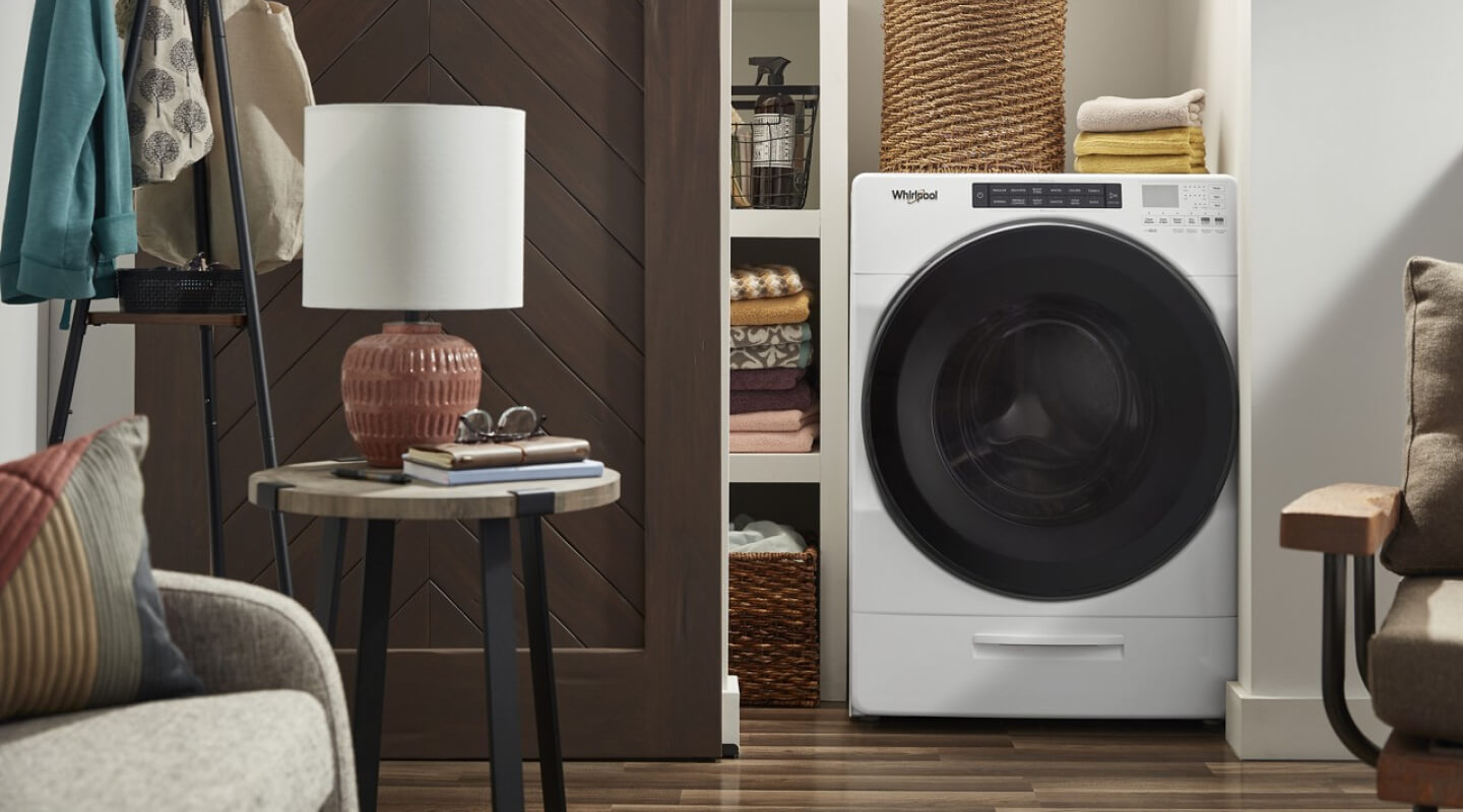 All-in-one washer dryer in a closet