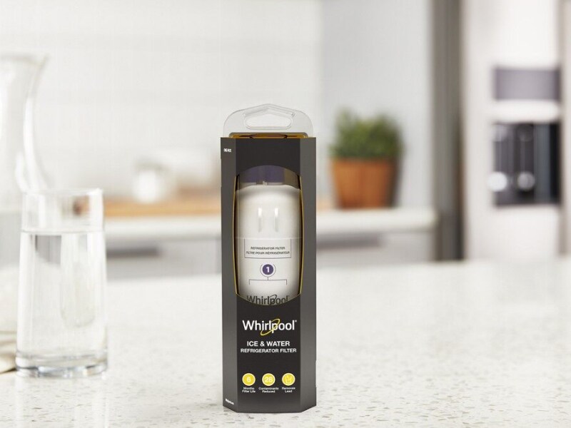 A Whirlpool® refrigerator filter for ice and water A Whirlpool® refrigerator filter for ice and water