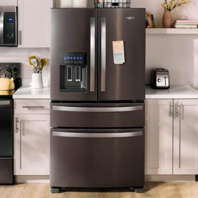 A Whirlpool® French Door Bottom Mount Refrigerator