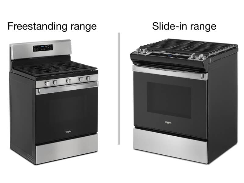 Freestanding range next to a slide-in range Freestanding range next to a slide-in range