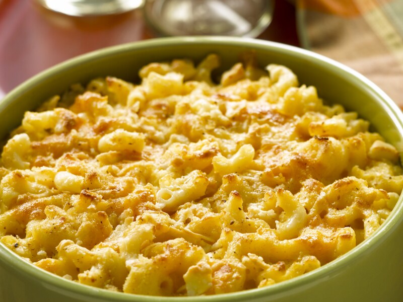A bowl of macaroni and cheese A bowl of macaroni and cheese