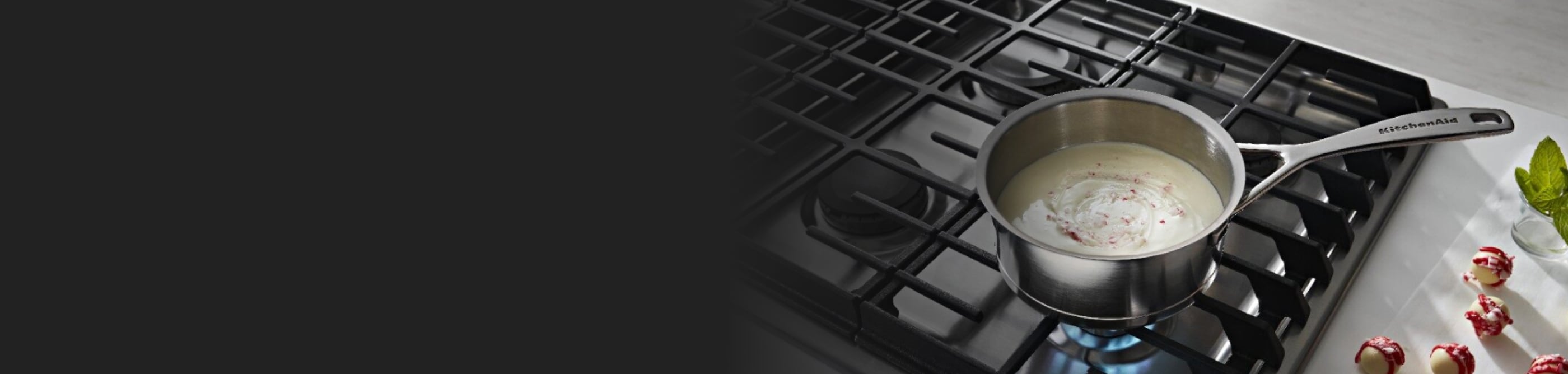 Roux simmering on a cooktop