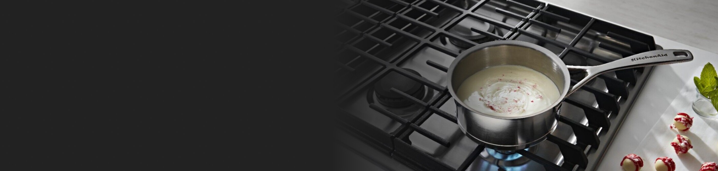 Roux simmering on a cooktop