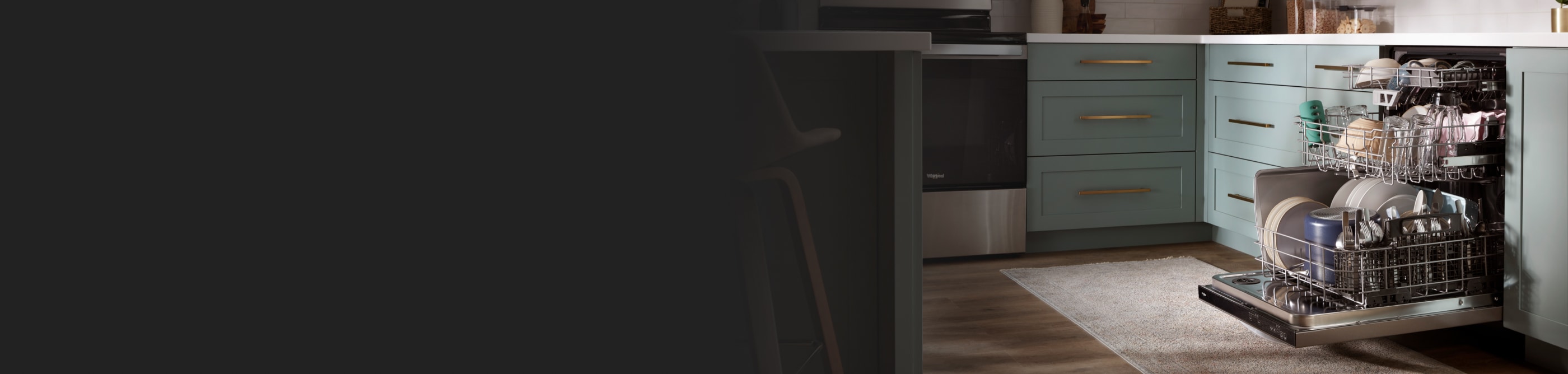 A modern kitchen with Whirlpool® Appliances