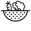 Vegetable strainer icon