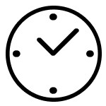 Clock showing time icon