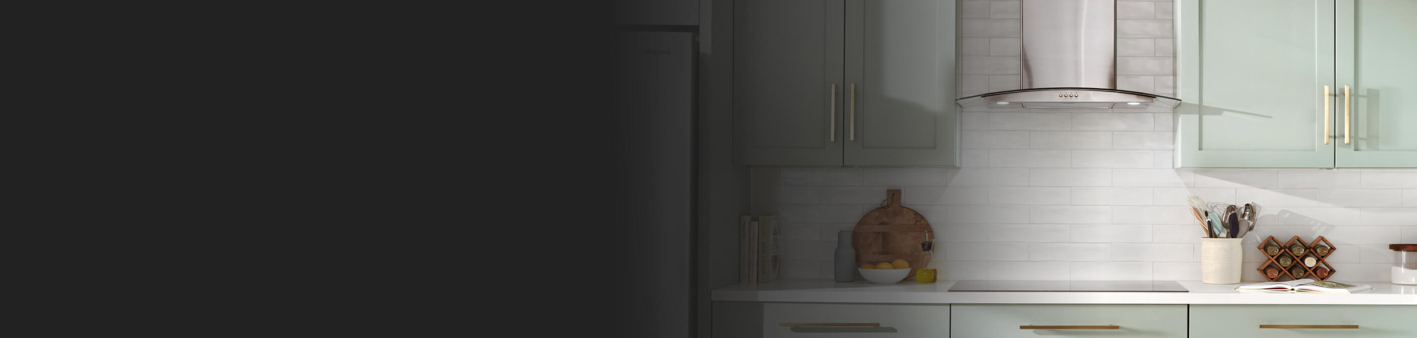 Range hood in a sleek, modern kitchen