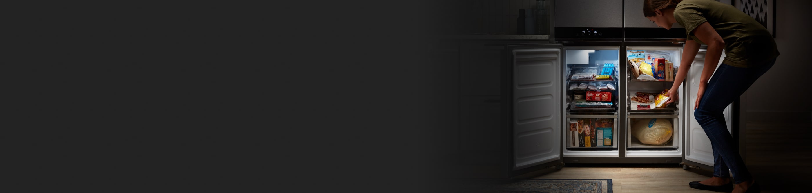 An open refrigerator