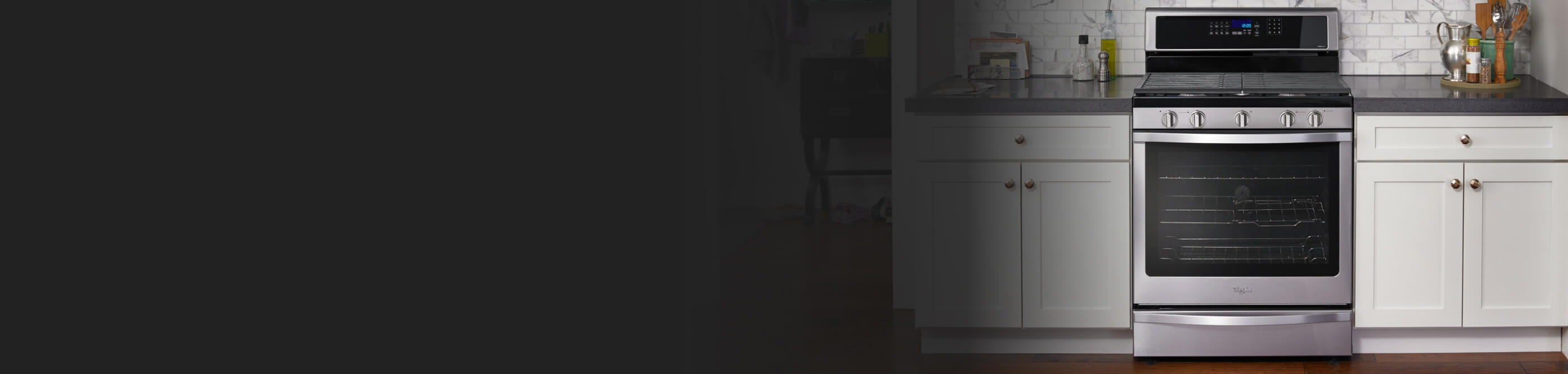 A Whirlpool® oven in a modern kitchen.