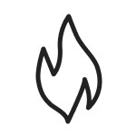 A flame icon