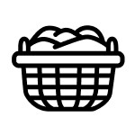 Laundry basket icon