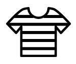 Striped T-shirt icon