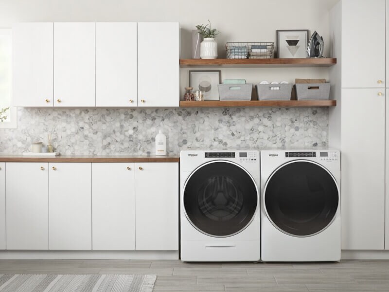 Whirlpool® appliances in a modern kitchen