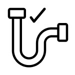 Drain with check mark icon