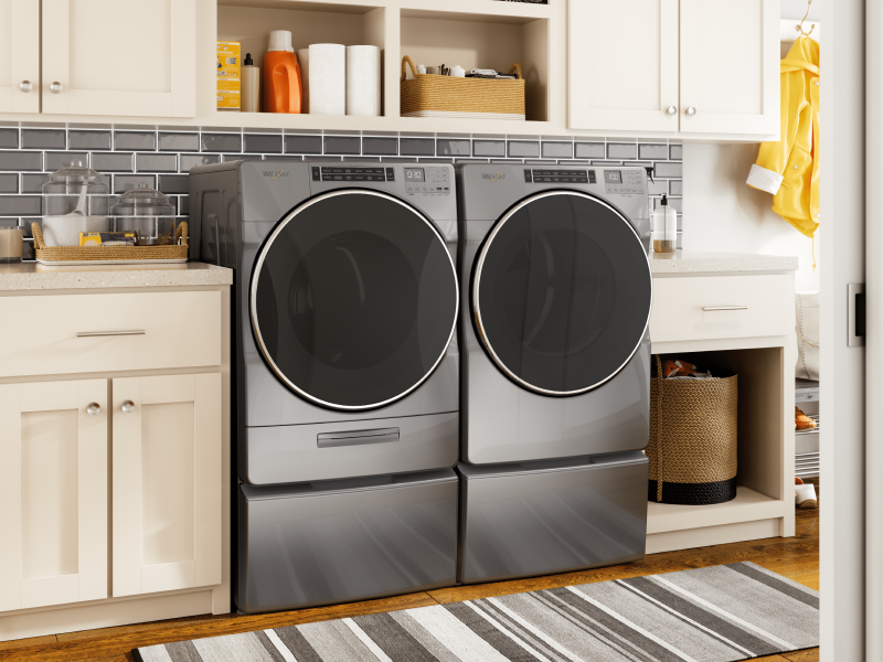 Whirlpool® washer and dryer set in laundry room Whirlpool® washer and dryer set in laundry room
