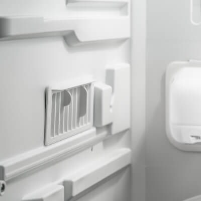 Close-up of refrigerator air vents